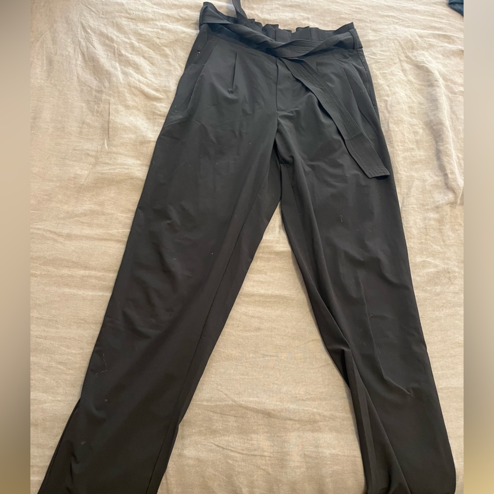 Athleta Skyline Pant Ii Black Tapered Tie Waist Size … Gem